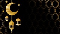 Gold Ramadan lanterns hd wallpaper design