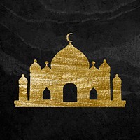 Ramadan aesthetic masjid clipart, festive design