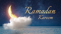 Ramadan Kareem Facebook banner template, festive design, vector 