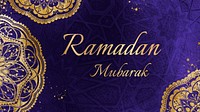 Ramadan Mubarak desktop wallpaper template, festive design, vector