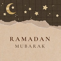 Aesthetic Ramadan Mubarak text background design 