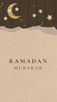 Aesthetic Ramadan Mubarak mobile wallpaper design