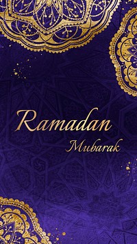 Ramadan Mubarak Facebook story template, Islamic design, vector