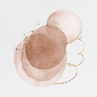 Brown watercolor stain, aesthetic design