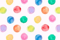 Aesthetic watercolor social media banner, gradient polka dot design vector