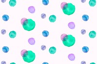 Aesthetic watercolor social media banner, gradient polka dot design vector