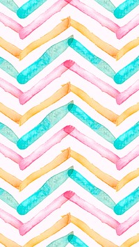 Aesthetic watercolor phone wallpaper, chevron design