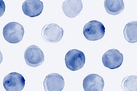 Aesthetic indigo blue watercolor background, gradient polka dot design psd