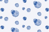 Aesthetic indigo blue watercolor background, gradient polka dots design