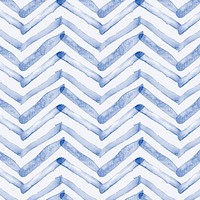 Chevron seamless pattern, indigo blue watercolor design