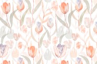 Floral background, aesthetic watercolor orange tulip graphic