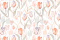 Tulip background, floral beige graphic vector