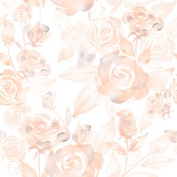 Rose flower background, seamless pattern watercolor graphic psd