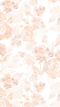 Flower phone wallpaper, floral beige graphic