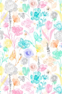 Colorful floral background, flower graphic