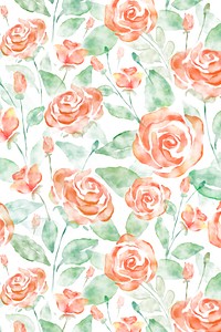 Rose flower background, watercolor graphic