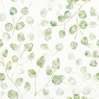 Botanical background, seamless pattern watercolor leaf graphic