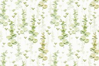Botanical background, watercolor leaves graphic vector