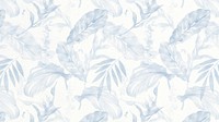 Botanical computer wallpaper, watercolor leaf graphic