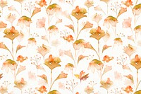 Orange botanical background, leaf graphic