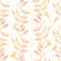 Botanical background, seamless pattern watercolor orange graphic vector
