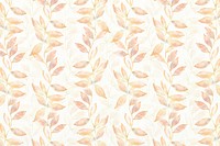 Orange botanical background, leaf graphic