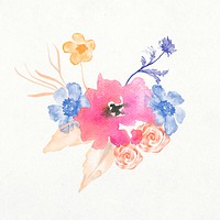 Flower bouquet illustration, watercolor design