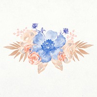 Flower bouquet illustration, watercolor design