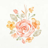 Flower bouquet illustration, watercolor design