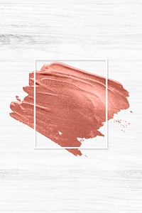 Metallic orange paint with a white frame on a bleached wood background vector