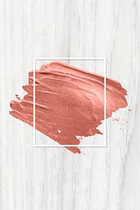 Metallic orange paint with a white frame on a bleached wood background vector