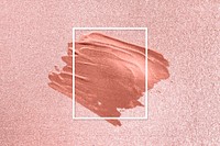 Metallic orange paint with a white frame on a pink background vector
