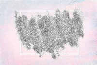 Silver glitter with a white frame on a pastel pink background vector