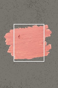 Matte orange paint with a white rectangle frame on a gray background vector