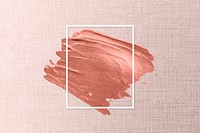 Metallic orange paint with a white frame on a pink background vector