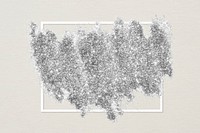 Silver glitter with a white frame on a beige background vector