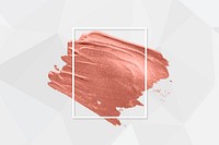 Metallic orange paint with a white frame on a gray background vector