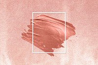 Metallic orange paint with a white frame on a grunge pink background vector