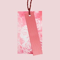Aesthetic pink label tag display close up photo