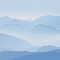 Blue landscape background, nature design vector