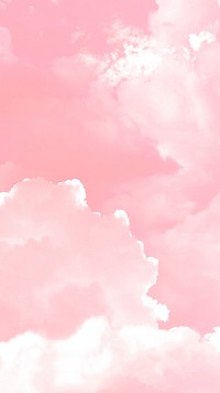 Pastel cloud mobile wallpaper, dreamy nature design