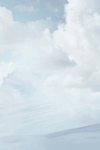 Blue cloud background, dreamy nature design vector