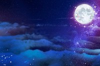 Moon background, celestial design vector