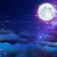 Moon background, dreamy celestial design vector