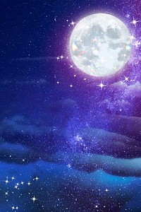 Moon background, dreamy celestial design vector