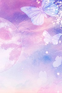 Pastel moon background, dreamy aesthetic design vector