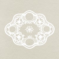 White lace illustration psd