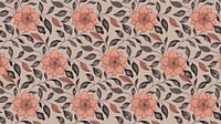 Oriental flower pattern desktop wallpaper, vintage colorful background