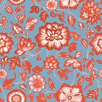 Chinese vintage seamless pattern flower background, decorative oriental art vector