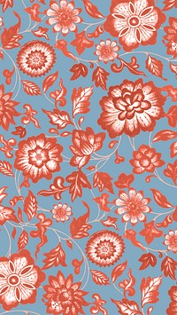 Chinese vintage flower HD wallpaper, decorative oriental art background